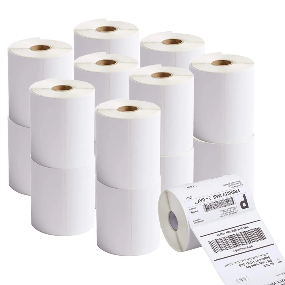 Factory Waybill Waterproof Shipping Sticker 4x6 Label Roll Blank Sticker Direct Thermal Paper Label