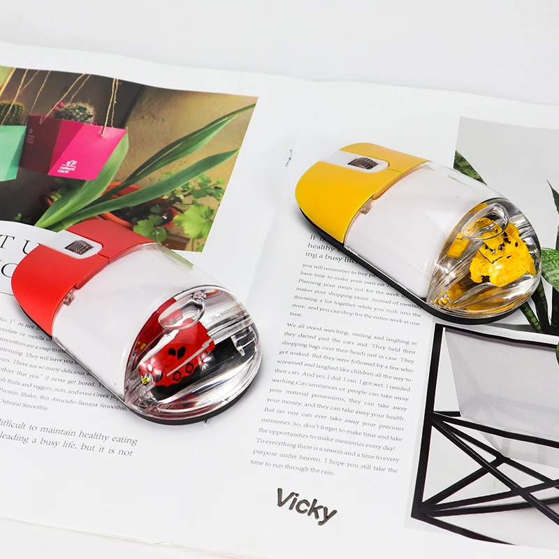 New Design Liquid Aqua Water and Oil Floater Wireless Gaming Mouse Custom Logo and Novelty Gift for Gamers