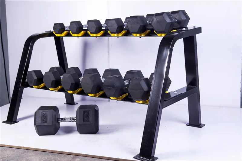 Factory Wholesale price Hex Dumbbell china manufacturer custom free weight pairs sets rubber hexagon cast iron hex dumbbell
