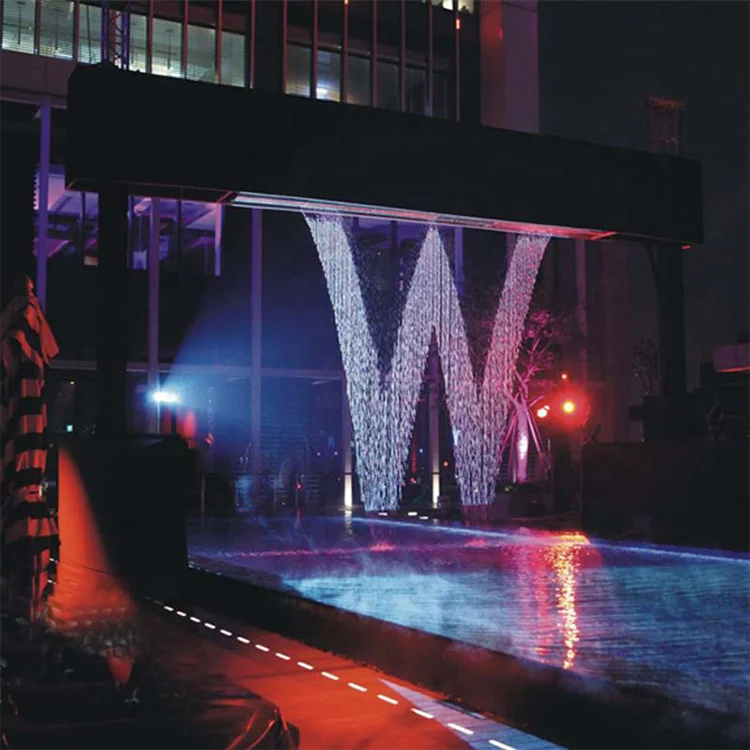Hot sales high quality stainless steel 304 digital water curtain for indoor decoration