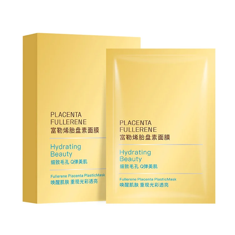 Оптовая продажа, Собственная торговая марка, OEM, натуральная увлажняющая Очищающая пористая Успокаивающая плацента фуллериновая маска для лица