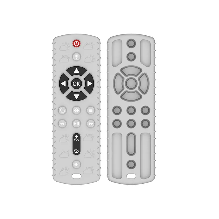 Remote shape sensory teething toys baby silicone teether eco friendly chew toys silicone baby teething toys