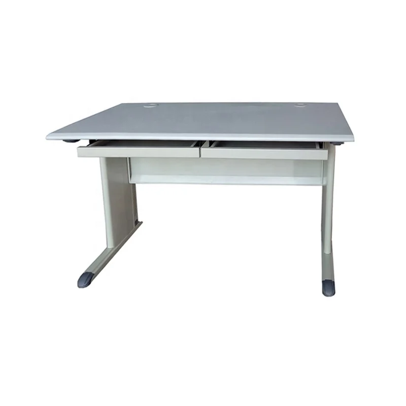 Office Table on Sale Cheap Metal Iron Office Furniture Modern School Library Table for Laptops Office Desks Epoxy Powder Coating
