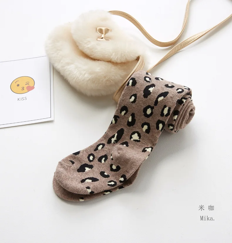 Spring children pantyhose cotton fashion leopard print Girls Slim Warming Legging wholesale