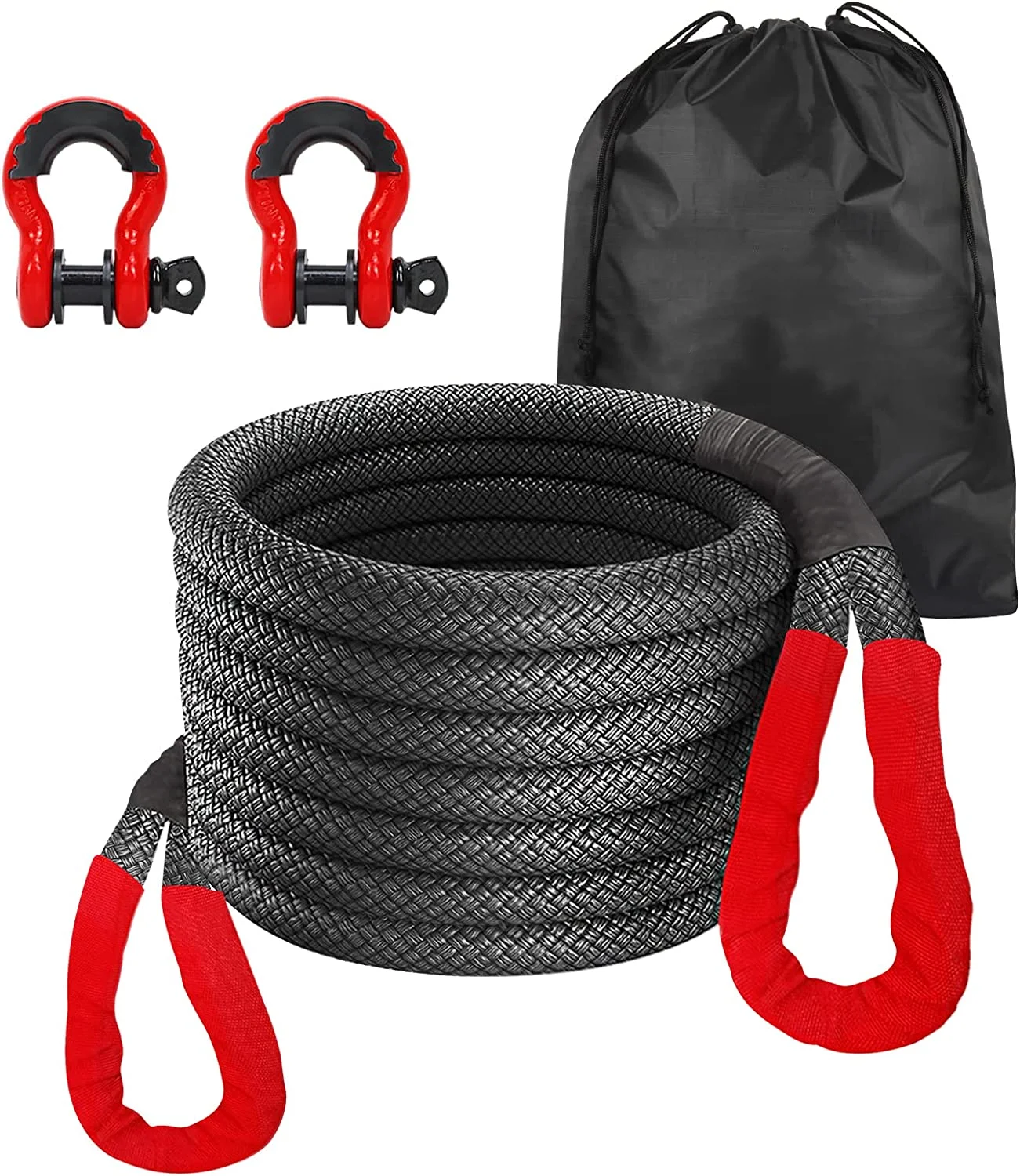 Outdoor Emergency Tools Polyester Webbing Strap Rope Winch Towing Pull Rope Strap