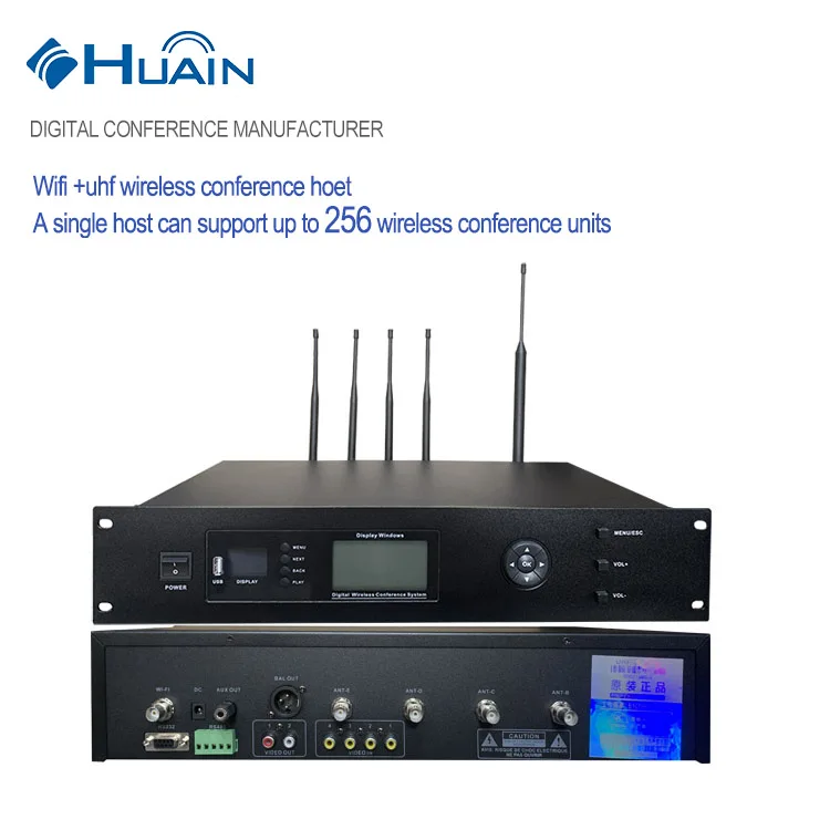 HUAIN Wifi UHF Wireless Conference System Main Delegate Unit