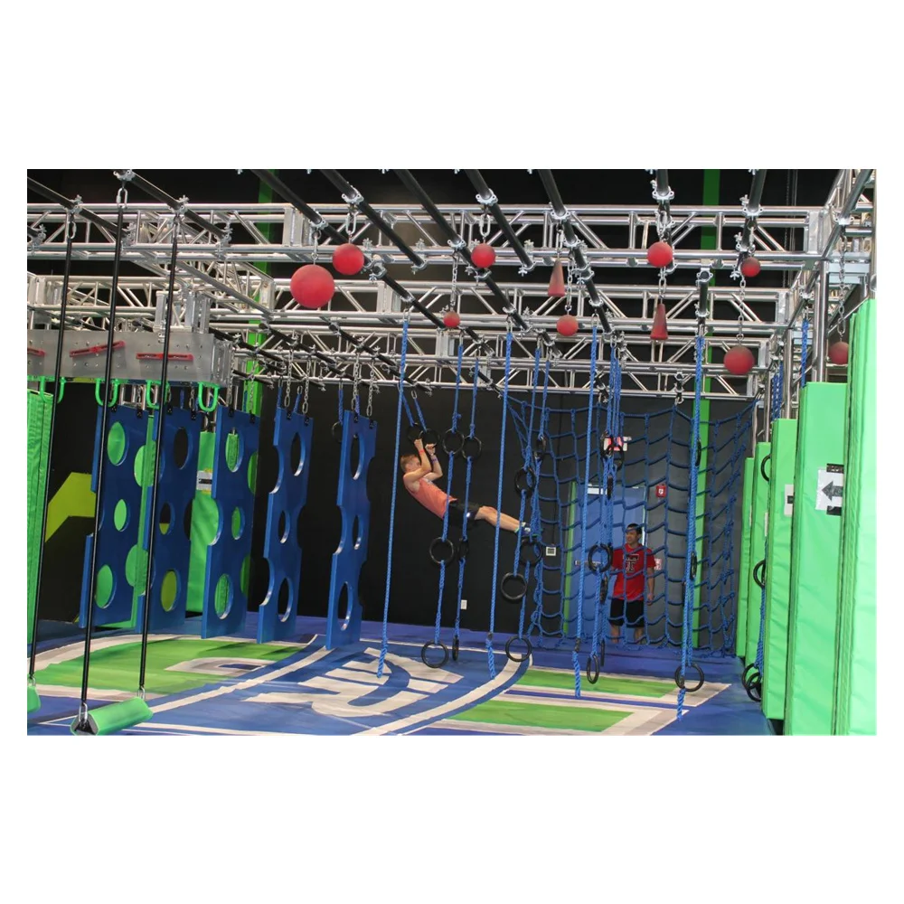 2024 American ninja warrior scene obstacle course for indoor kids garden playground and adults gym