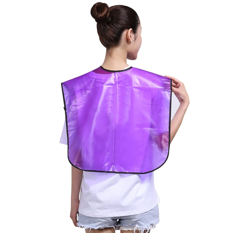 Apron for Beauty Salon Chemical & Water Proof Makeup Cape for Clients Lightweight Comb-out Beard Apron Shortie