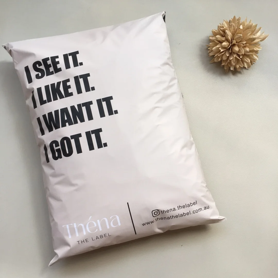 biodegradable matte nude custom shipping bags poly pack mailing bags courier bags with logo for clothing