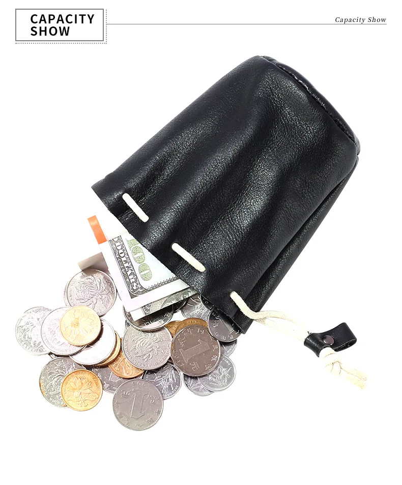 Leather multi-functional Pocket change small coin lipstick storage cute earphone bag creative coin purse