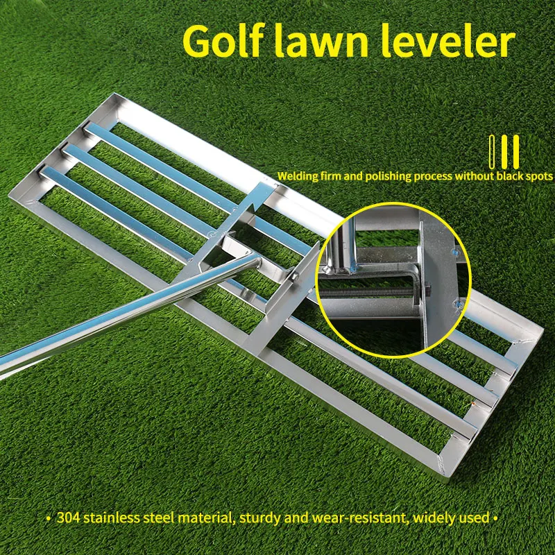 304 Stainless Steel Lawn Leveller for Grass, Organic Fertilizer, and Sand Spreading, Perfect for Garden and Yard Turf Leveling i