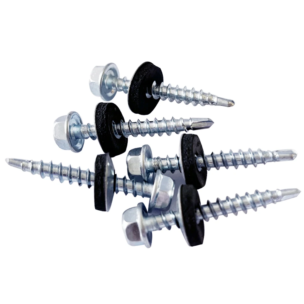 Made in China Free Sample Automotive Zinc Plated with Washer Self Tapping Hex Head Screws