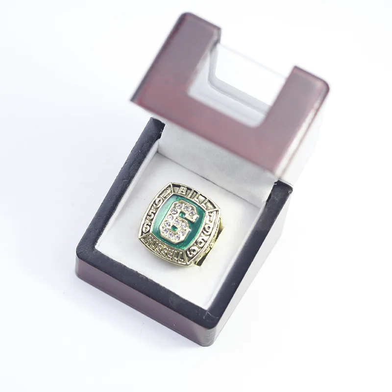 Bill Russell Celtics Championship ring No. 6 commemorative ring Europe and America popular memorial nostalgic classic ring