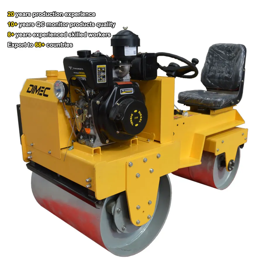 PME-R900 Double Wheels Drive Ride On Earth Ground Pneumatic Vibratory Road Roller Machine