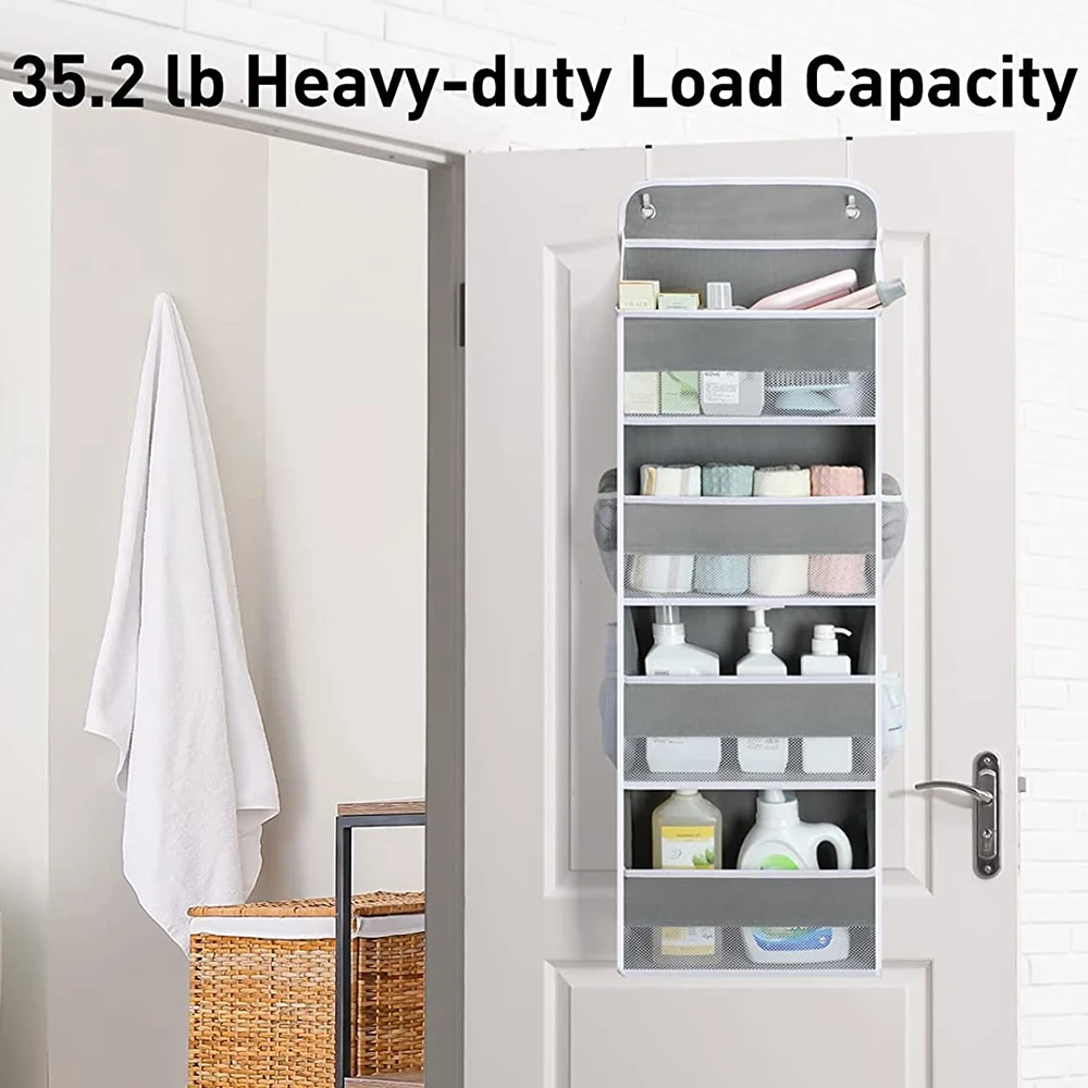 Houseware Folding 4 Pocket Non-woven Over The Door Storage Organizer Hanging Wall Closet Storage Bag Organizer