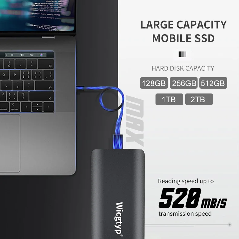 Wicgtyp Портативный внешний небольшой 120 ГБ 128 240 256 500 512 г 1 ТБ 2 t extem жесткий диск ssd с usb 3 0 type-c для ноутбука