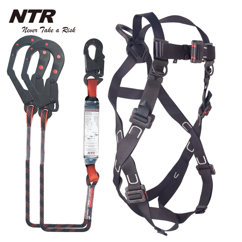 
Full body fall arrest work positioning dielectric harness 