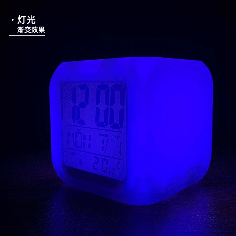 Yzora korean TV squid game colorful magic led square cube night light table digital alarm clock creative