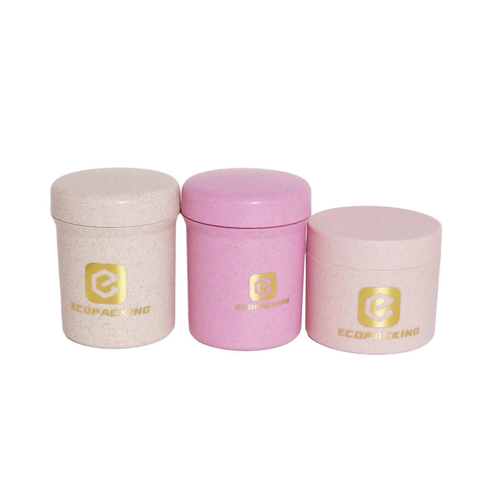 15ml 30ml 50ml 100ml 250ml eco friendly wheat straw pla plastic biodegradable jars for cream cosmetic beard balm body butter