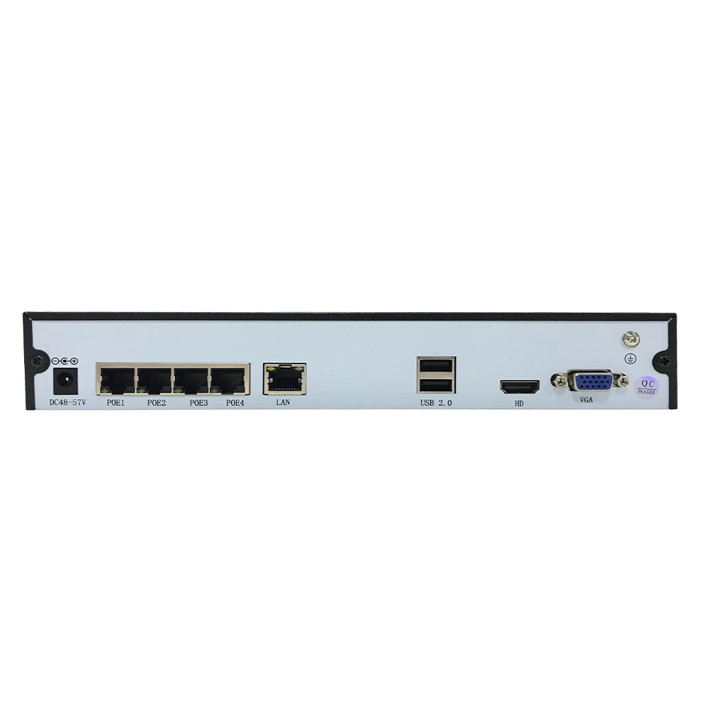 H.265/ H.264 Dual-stream 1080P/5MP/8MP Full HD Output Network Video Recorder 4ch/8ch POE NVR