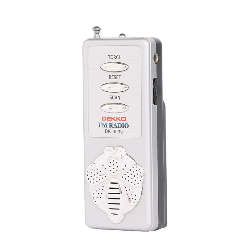 Pocket radio built in speaker with earphone jack mini radio FM auto scan 88-108 MHz radio