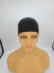 Wholesale  Ultra Stretch Spandex dome Cap Swimming Hat   Polyester Caps Hats DOME CAP FOR MAKING WIGS