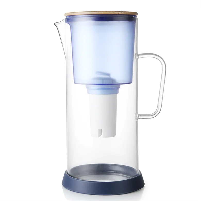 OEM & ODM service 3.5L glass carafe drinking water purifier alkaline water filter pitcher jug with handle