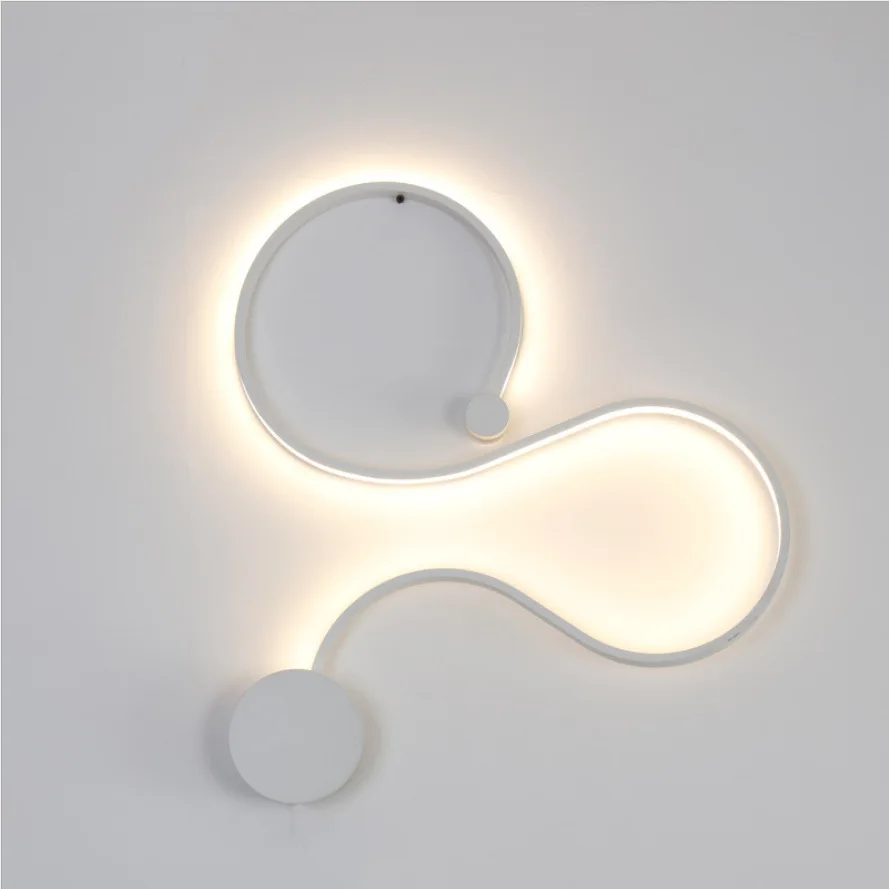 Modern Creative Acrylic Curve Wall Light Nordic Led Snake Wall Sconce Snake Led Wall Lamp For Home Hotel Decors Lighting Fixture
