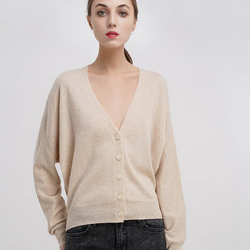 High quality new arrival soft warm cashmere 100% sweater cardigan