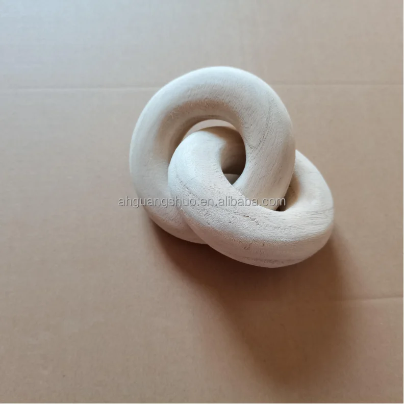 
wooden natural knots/Abstract Design wooden Interlock Knot Made of paulownia wood/wood knot 
