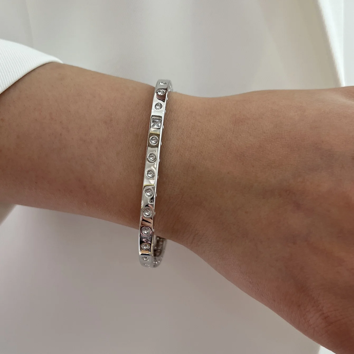 2024 INS HOT Fashion Trendy Jewelry Gold Bracelets Set Bangle Moissanite Diamond for Unisex Women Men Couples Friendship Gifts