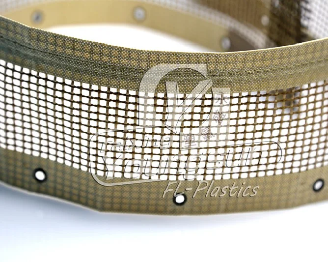 Factory supply anti-corrosion PTFE fiberglass mesh belt with guiding rope for dryer machine screen printing machine