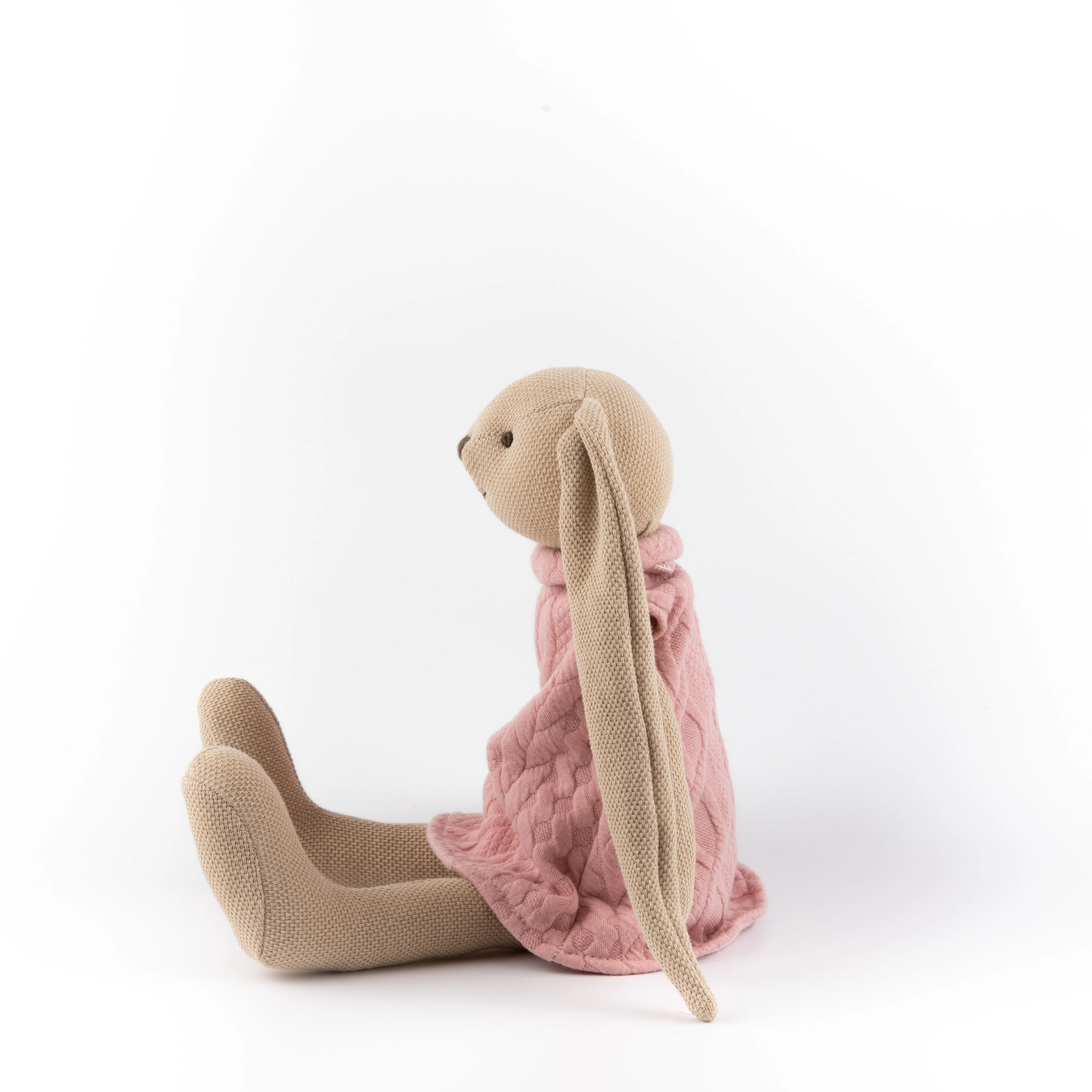 Cotton and hemp dress cute soft long eared rabbit accompany comfort doll
