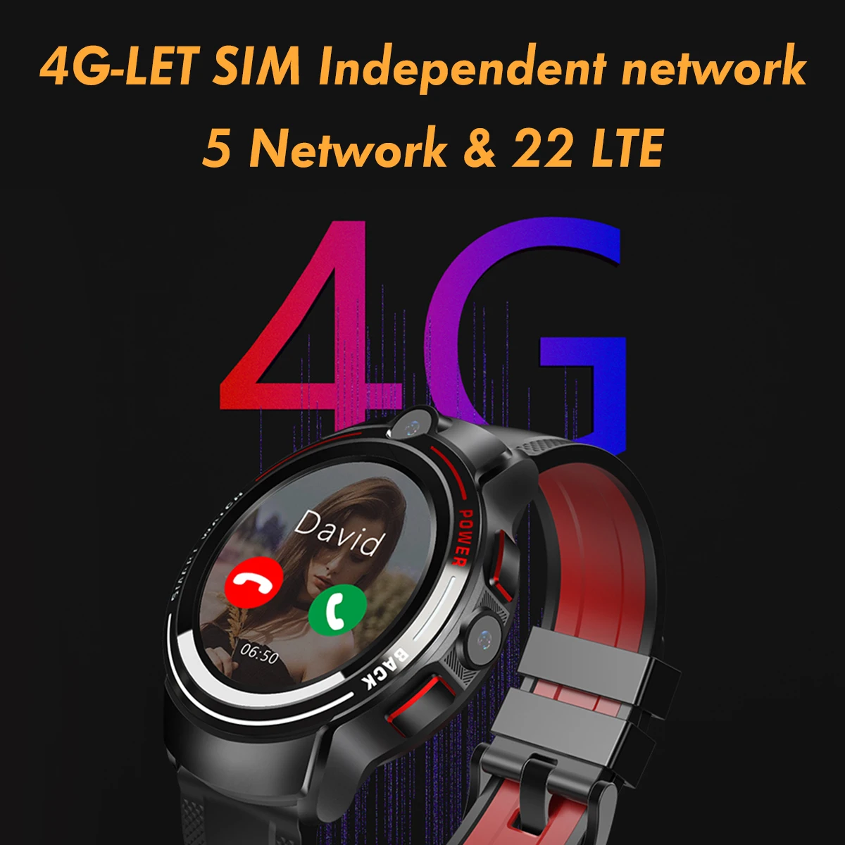 dropshipping  Smart Watch 2021 Wholesale Round Nano Sim Dual Camera Ip68 Waterproof Gps Reloj What app 3g 4g Android Smartwatch