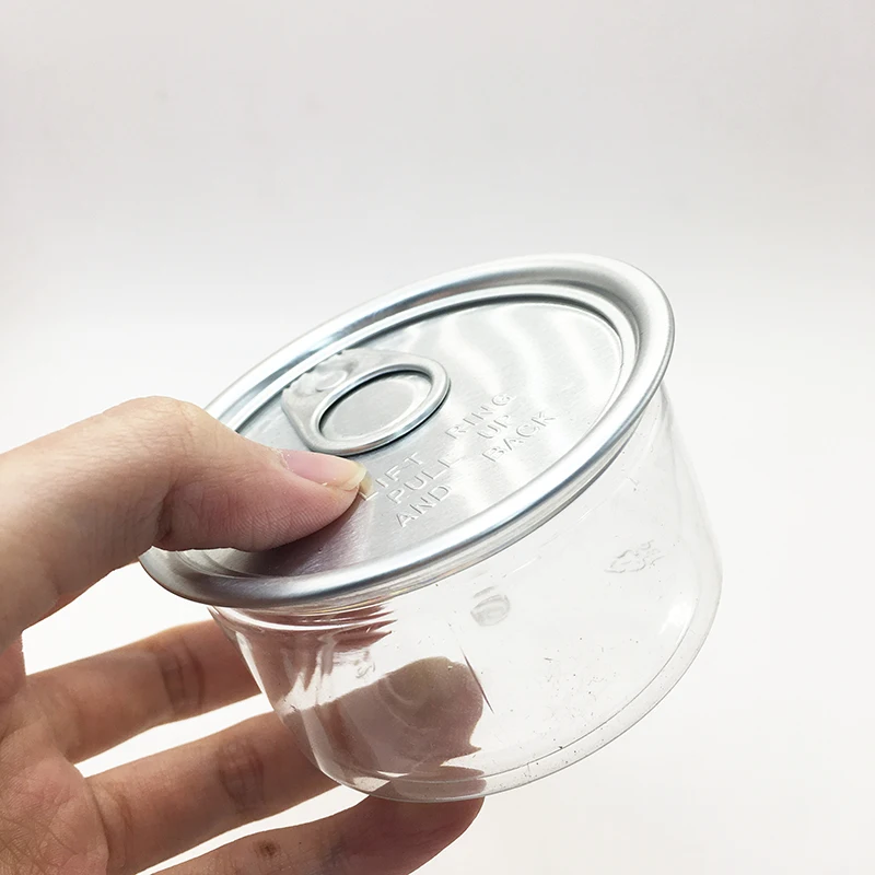 
Saferim Easy Open Ends Open Clear Cans Dry Pack Silver Aluminum Dry Herbs Round Metal Self Presstin Can 