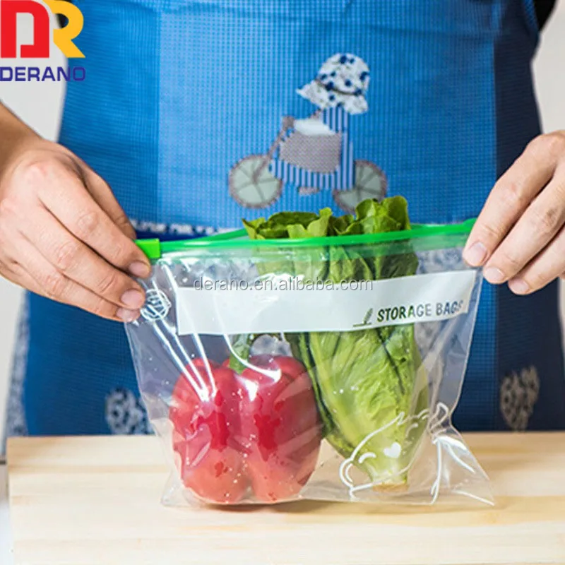 Custom Wholesale Manufacturer Plastic LDPE Clear Transparent Recyclable Writable Slider Bag For Package