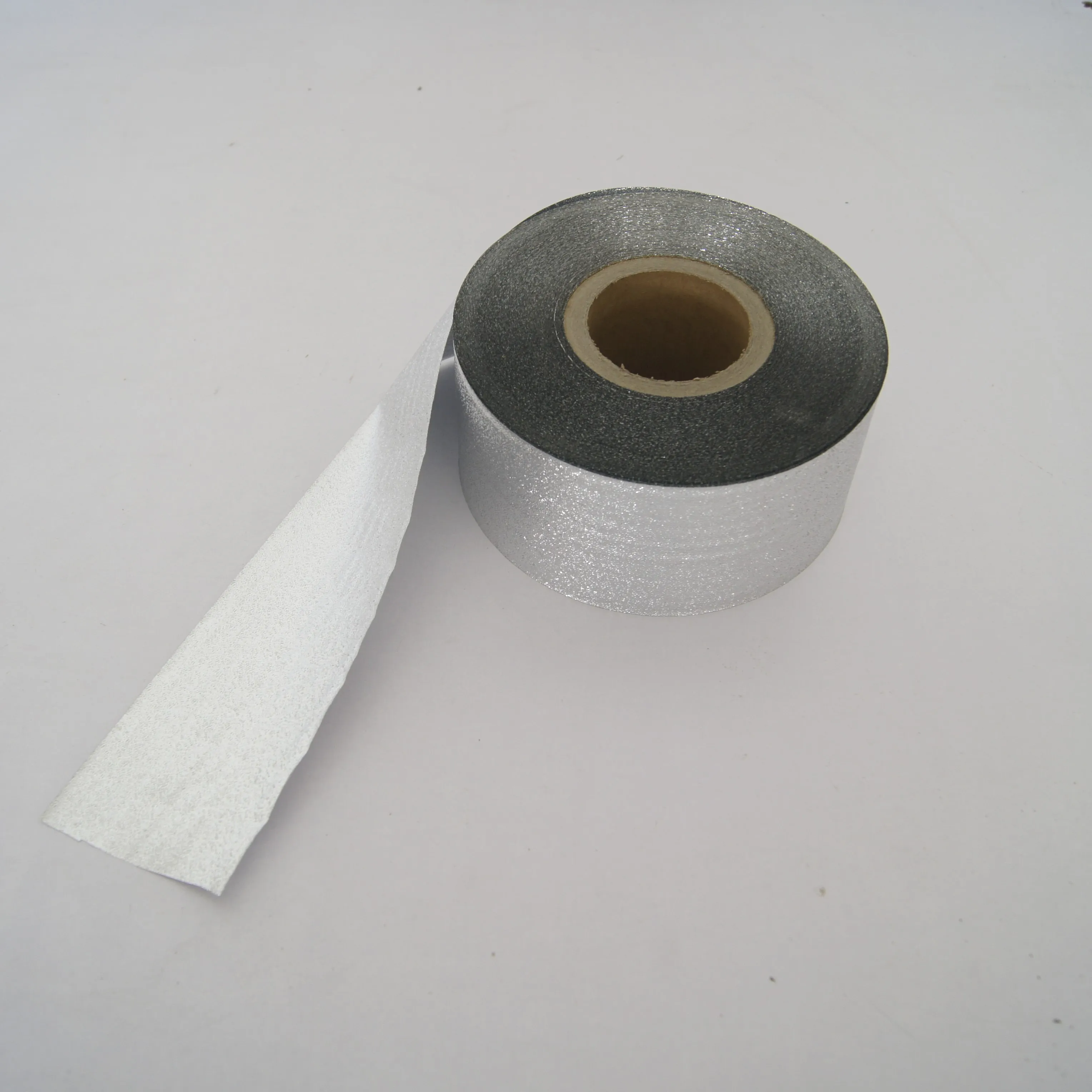 Embossed sliver Plastic PVC Film Roll For Stationery for tinsel Christmas garland