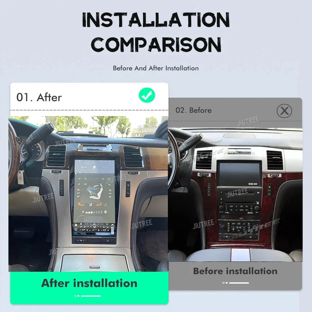 256G Android 12 Vertical Screen For Cadillac Escalade 2007 2008-2014 Car Radio GPS Carplay navigation Stereo Multimedia Player