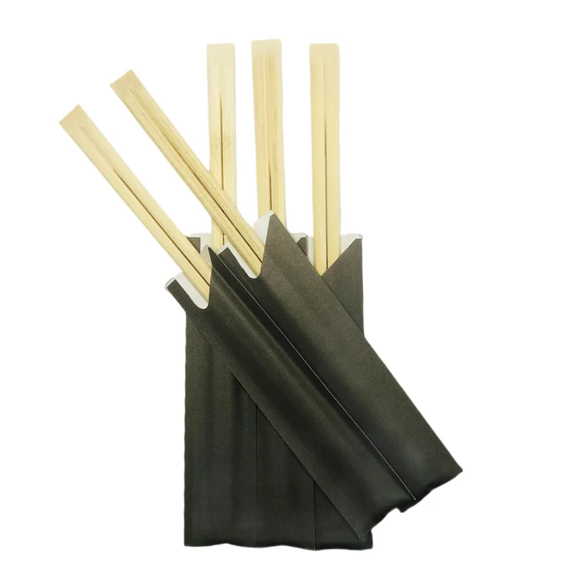 Bulk For Sale Wholesale Paper Wrapped Sushi Disposable Logo Twin Bulk Bamboo Chopsticks Packaging