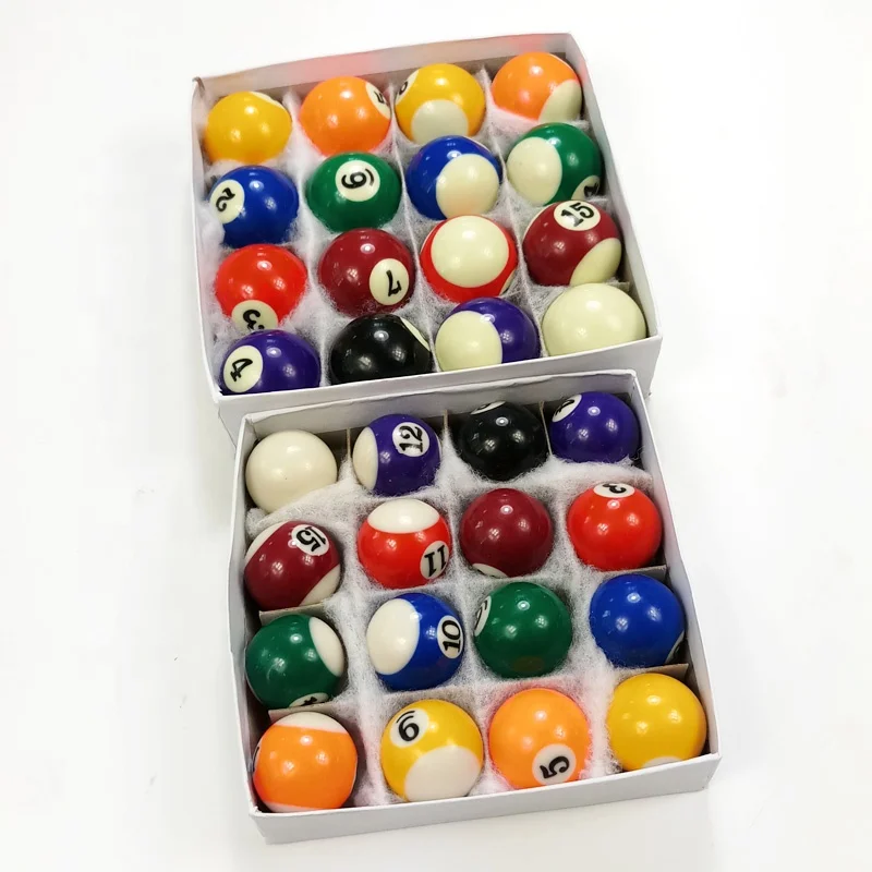 xmlivet New Children Billiards Table Balls Full set of 25mm Resin Small Billiard Pool Balls Hot Sell Billiard accessories