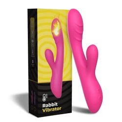 Luxury c-spot massage g-spot heating dildo rabbit silicone vibrator sex toy