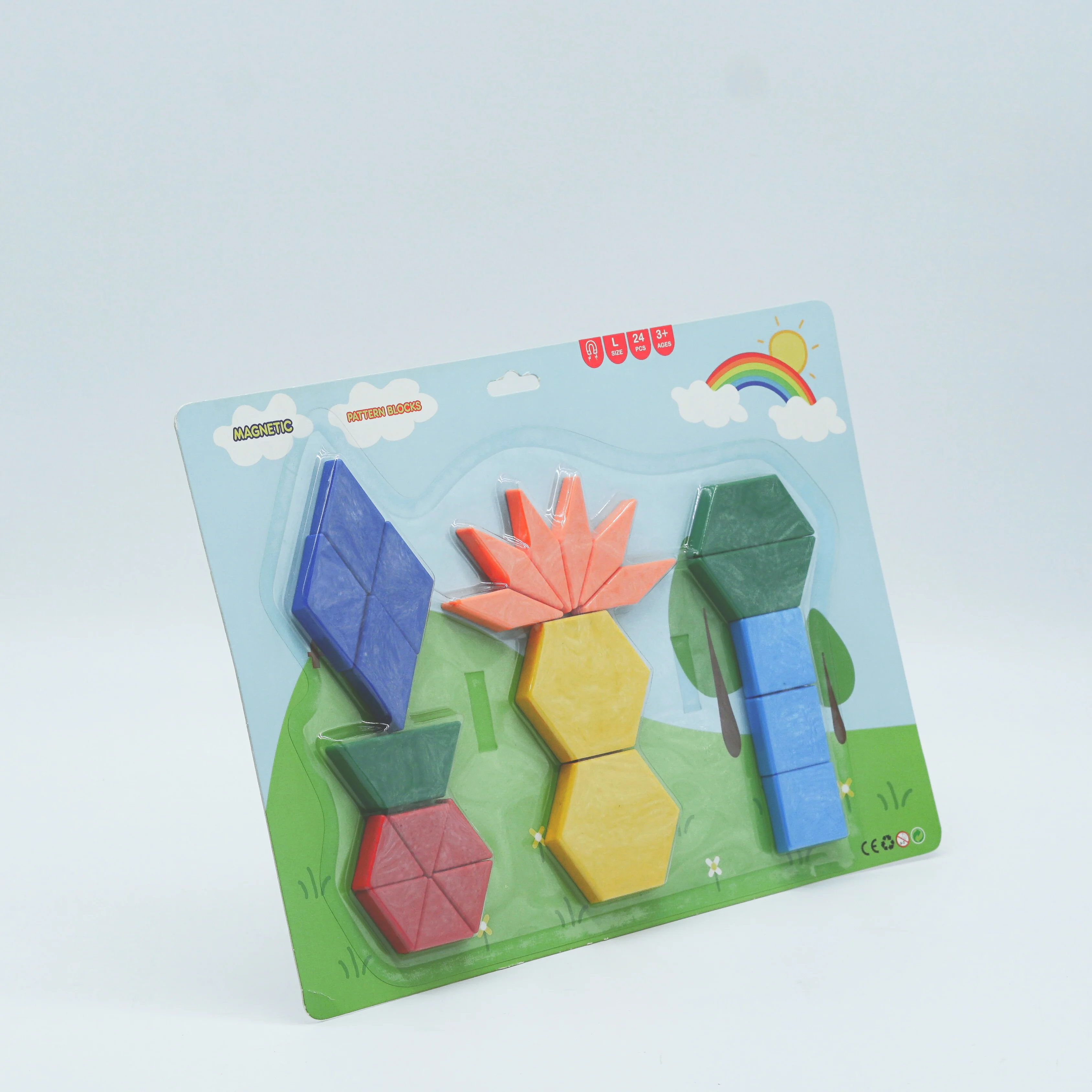 24 pcs magnetic pattern blocks learning resources pattern block pictures for kid