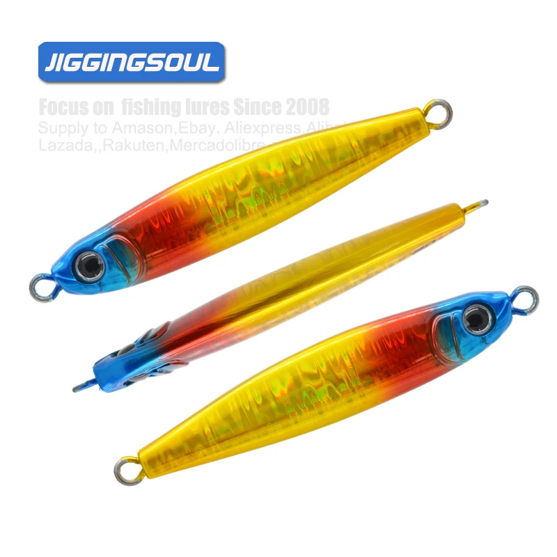 JIGGINGSOUL RTS28A-JS45g-mucho lucia Japan hologram Metal jig Casting Fishing Jig Lure bait throw pitch Giant Trevally maria