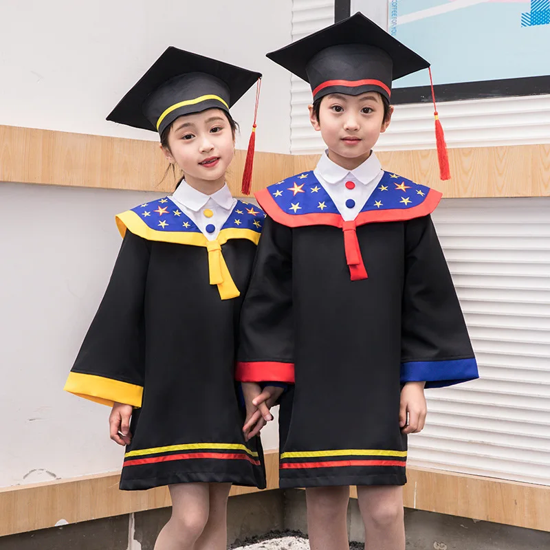 Small MOQ Graduation Gowns For Baby Cheap Customized Kids Graduation Cap and Gown