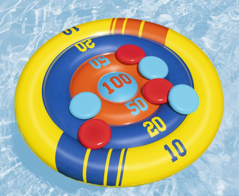 Bestway 2024 New 52566 Disc Champion Family Swimming Kid Pool Floats Swim Floats Outdoor Inflatable Boat Float Pool Game Set