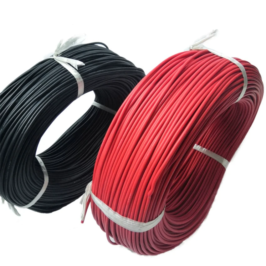  Готовый к отправке 8AWG высокотемпературный силиконовый провод черного и красного цвета на