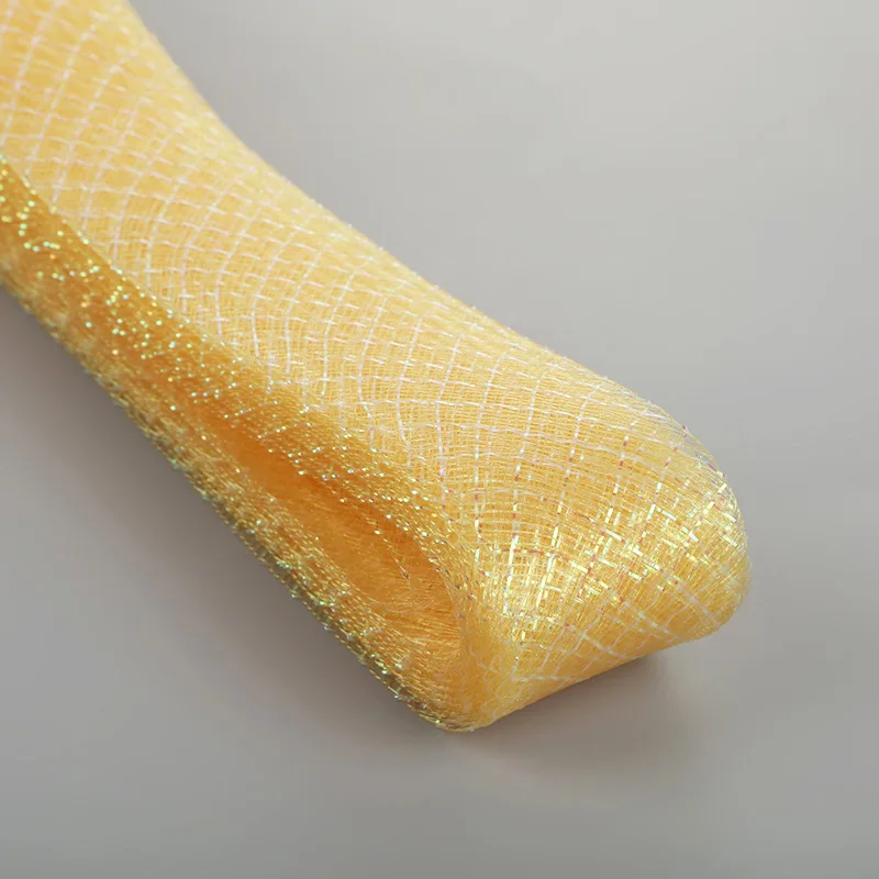 Wholesale More Colors 4.5CM Elastic Stretch Gold Silver Check Hard Mesh Bridal Dress Horsehair Bustle Crinoline Tape