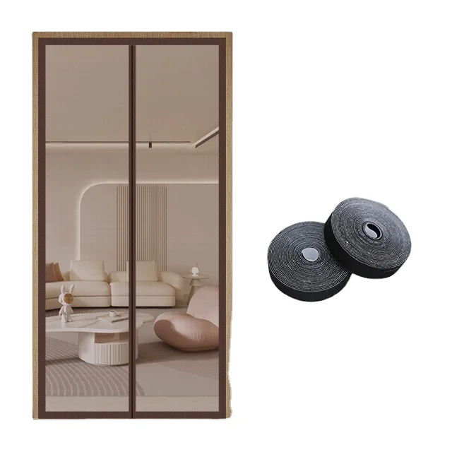2024 Fly screen magnet mesh curtain for caravan door Camping door