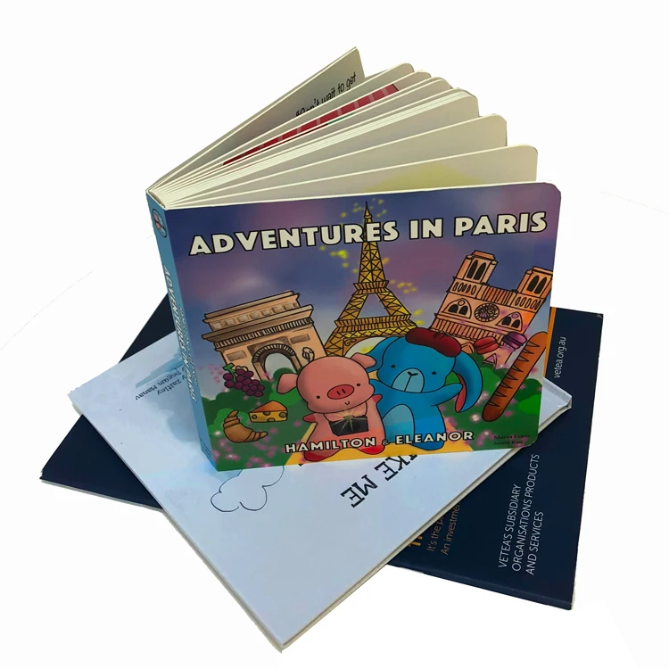 Personalized Hardcover Kids Board Books Eco-Friendly Round Corner Babies Cardboard Story Books