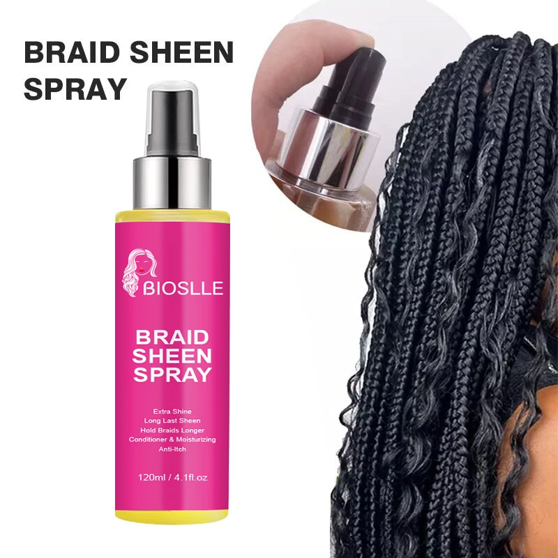 BIOSLLE Custom Logo extra Hold Dry Fast Styling Spritz Hair Silkening Mist Braid Sheen Spray